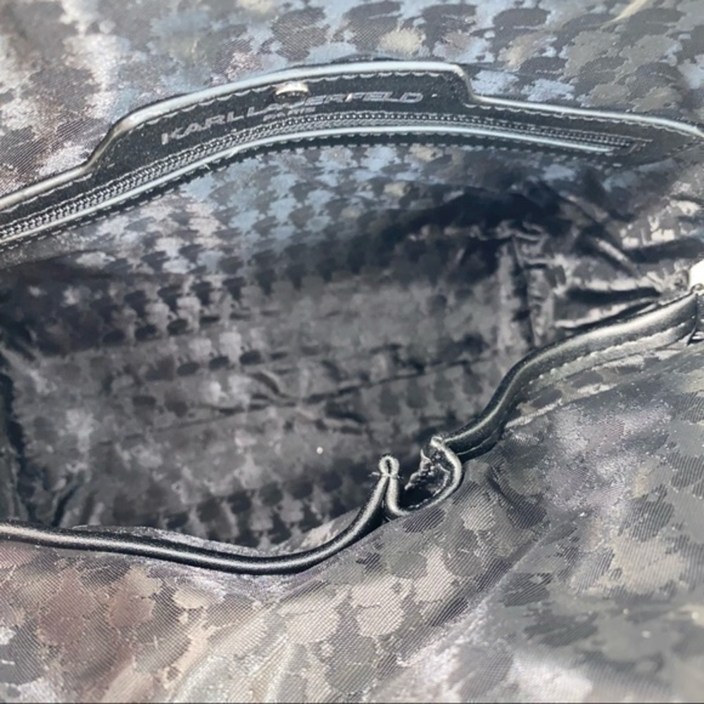 Karl Lagerfeld Backpack Bag Paris Maybelle White Signature Eiffel Tower Print - Picture 8 of 13